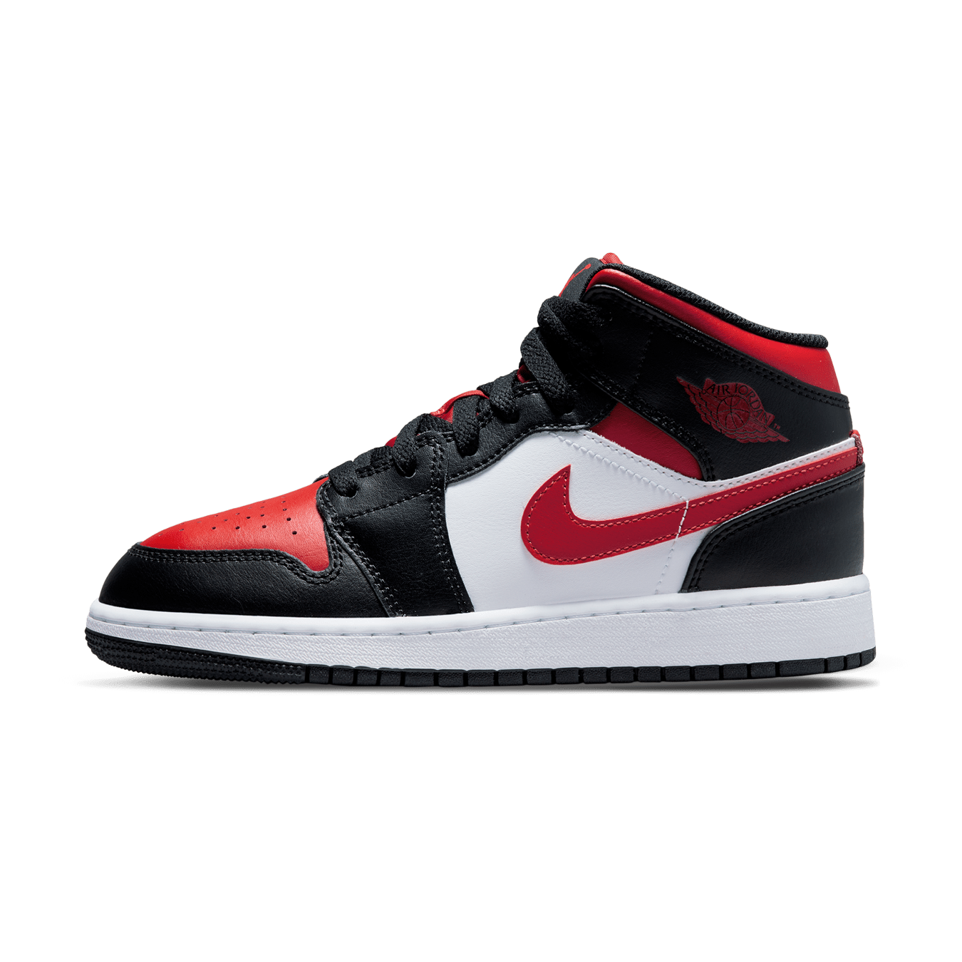Air Jordan 1 Mid GS  ‘Black Fire Red’