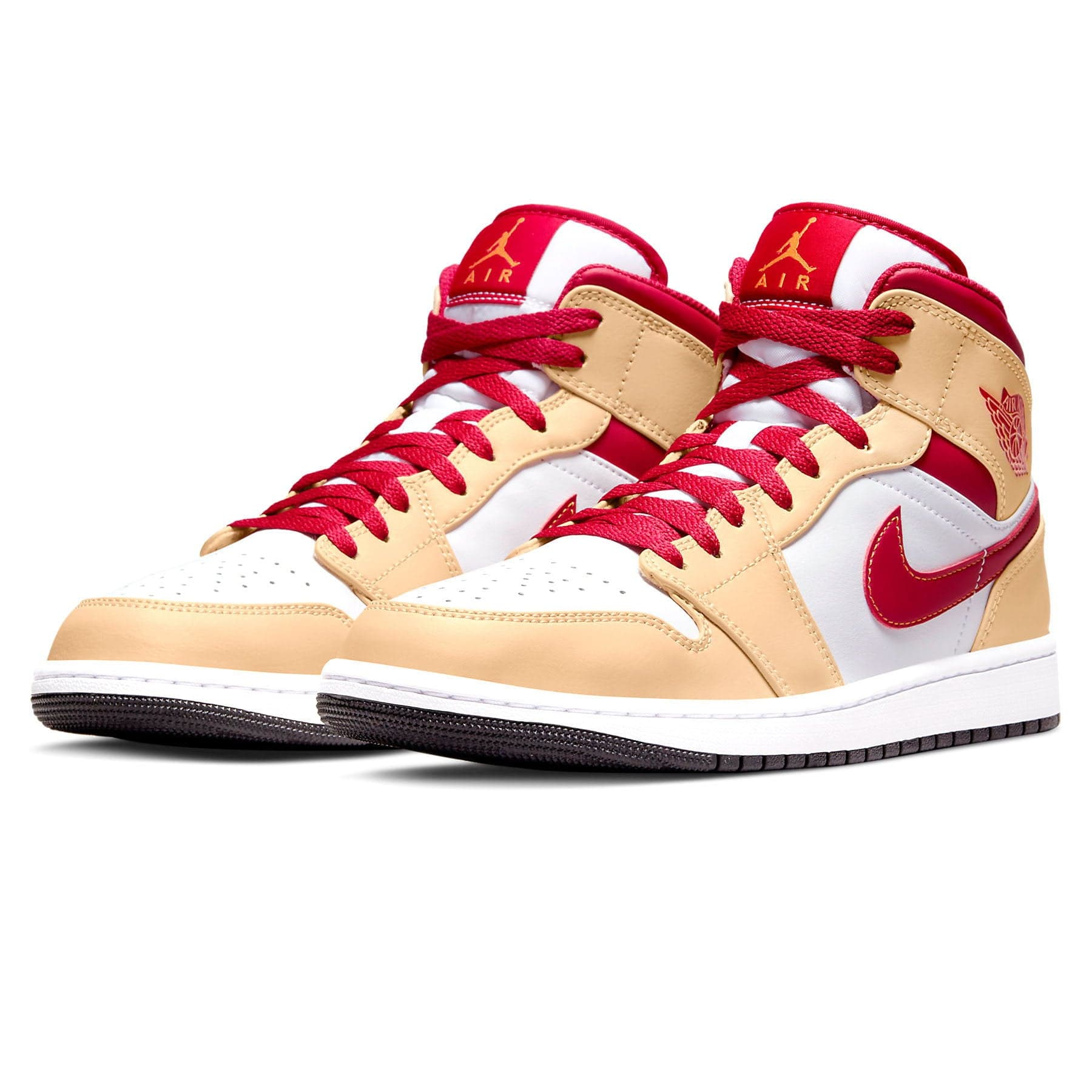 Air Jordan 1 Mid ‘Light Curry Cardinal Red’