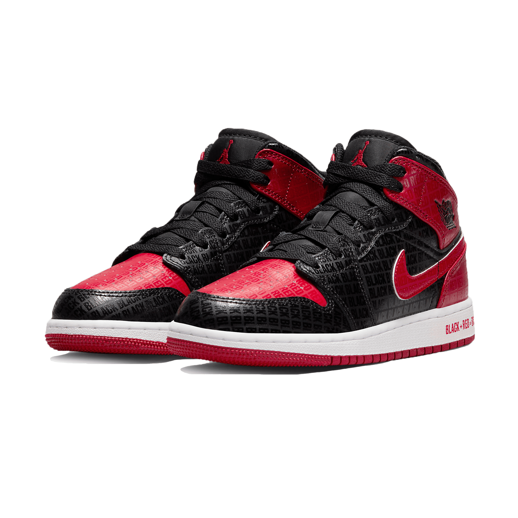 Air Jordan 1 Mid SS GS ‘Black + Red = Bred’