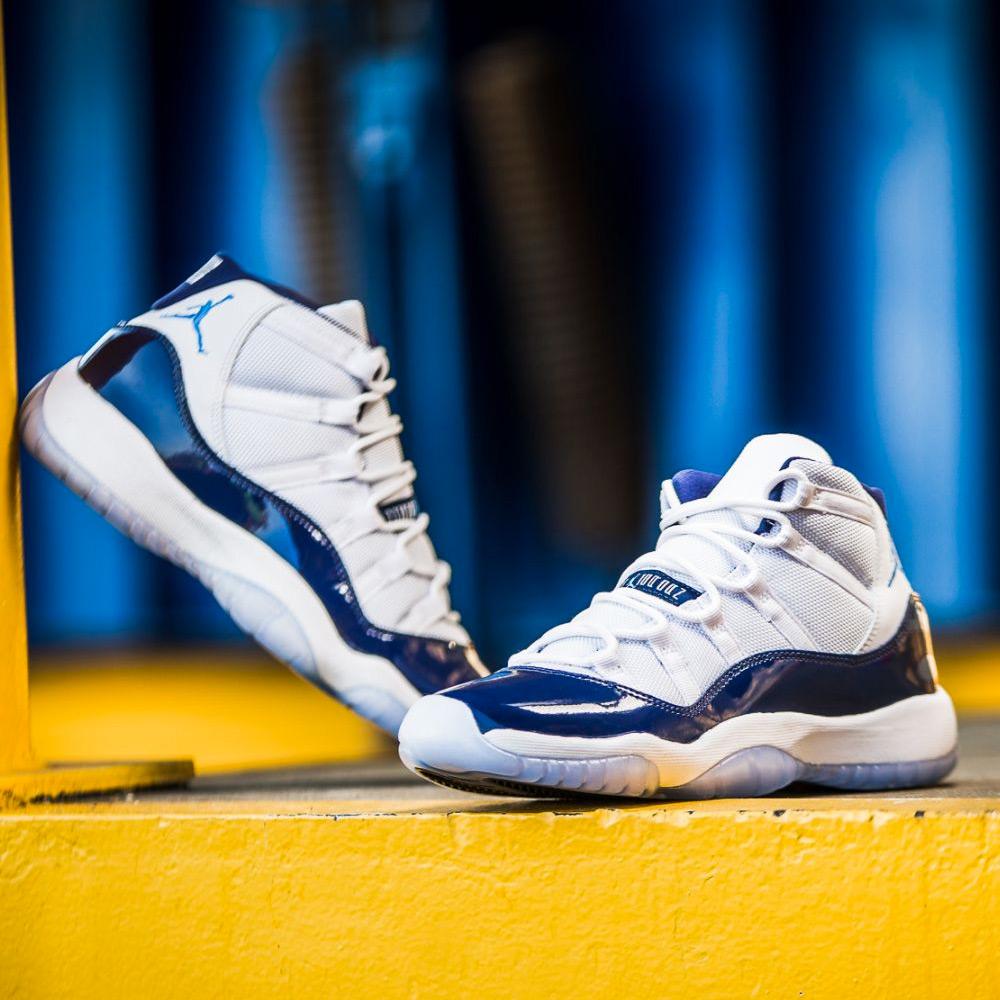 Air Jordan 11 Retro GS White-Midnight Navy Win like 82 Air Jordan 11 Retro GS White-Midnight Navy Win like 82