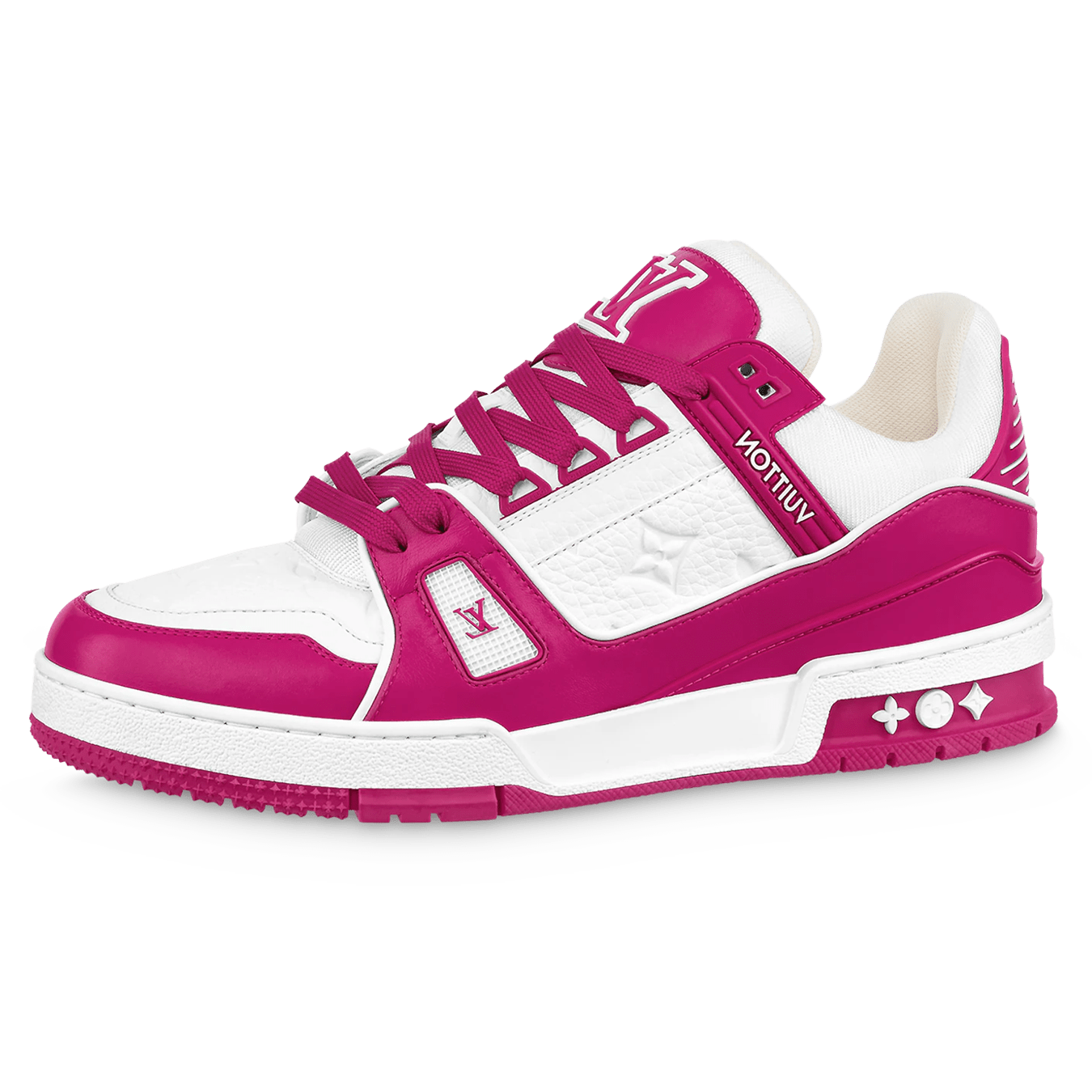Louis Vuitton Trainer Low White Fuchsia