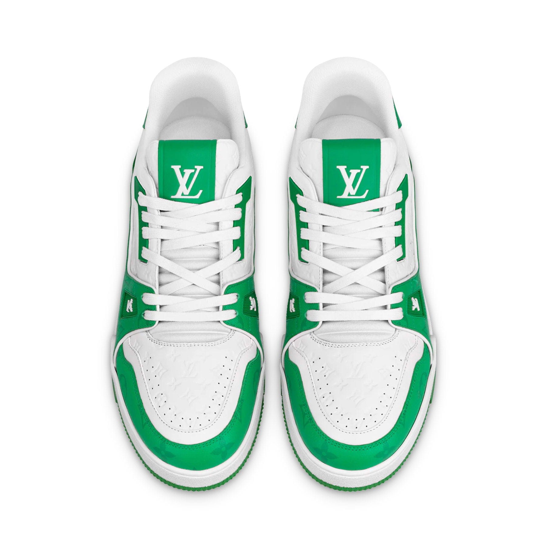 Louis Vuitton Trainer Low White Green