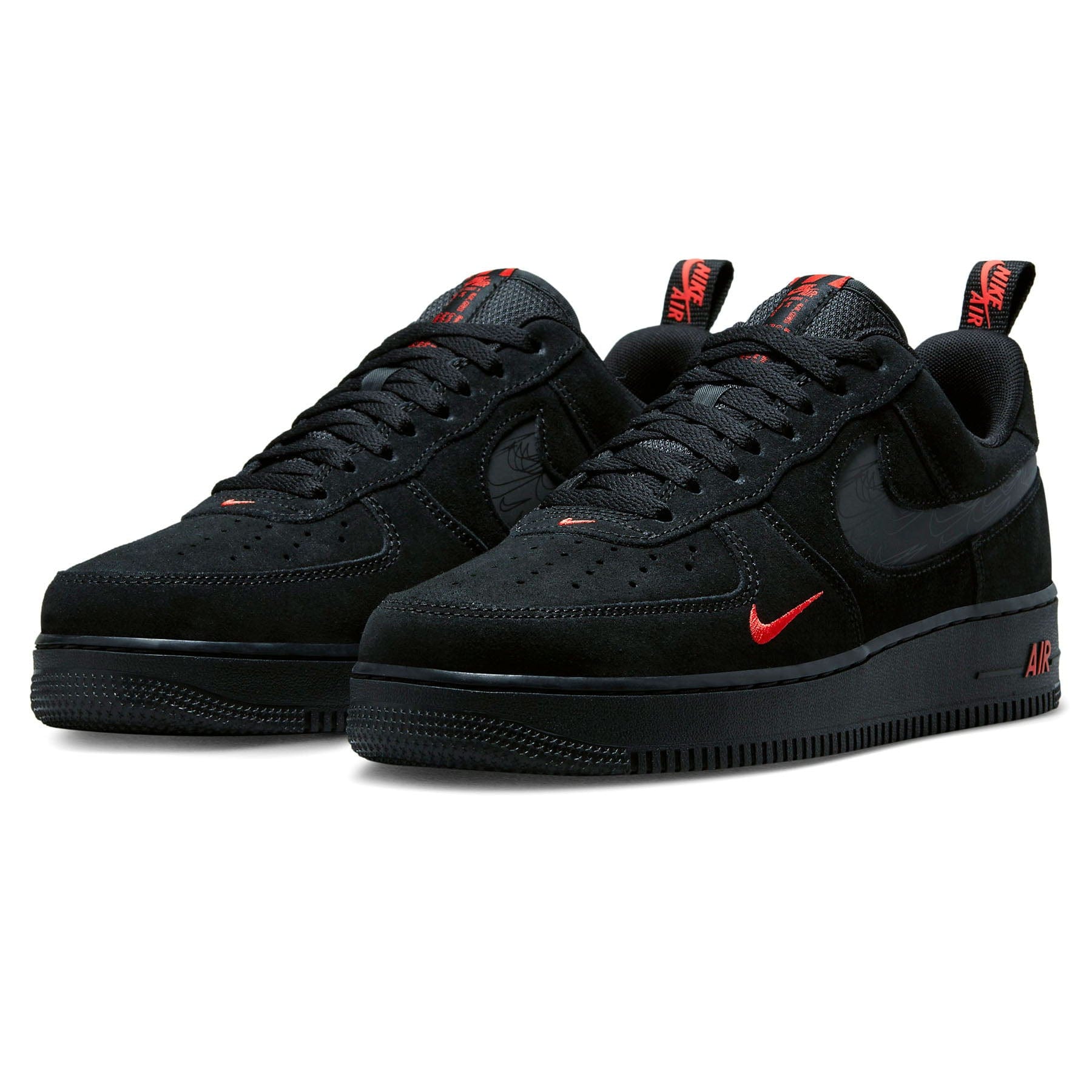 Nike Air Force 1 ’07 LV8 ‘Multi-Swoosh – Black Crimson Reflective’