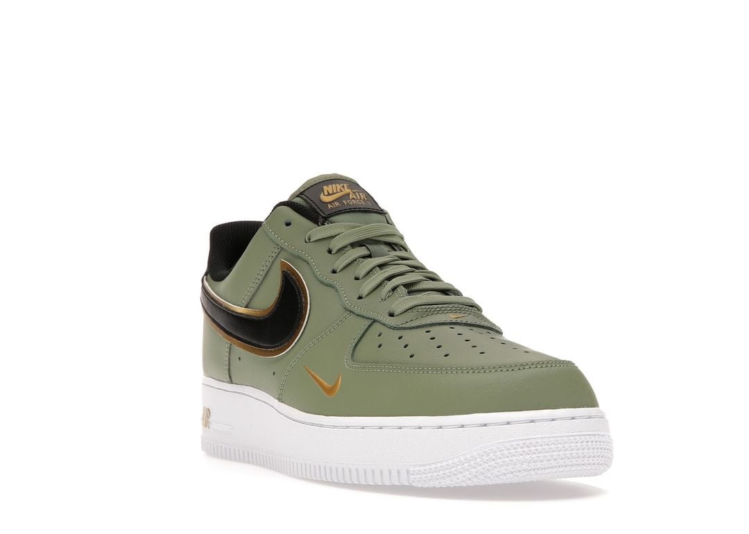 Nike Air Force 1 Low ’07 Lv8 Double Swoosh Olive Gold Black