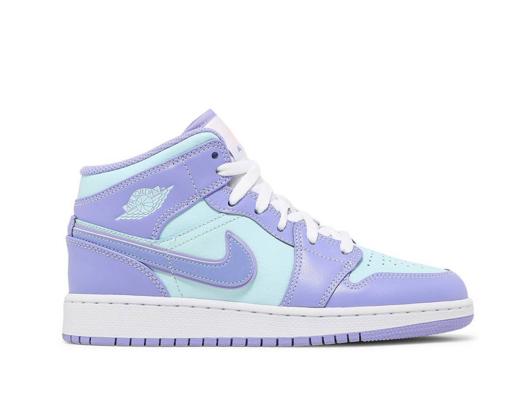 Nike Air Jordan 1 Mid Glacier Purple Aqua Blue Nike Air Jordan 1 Mid Glacier Purple Aqua Blue