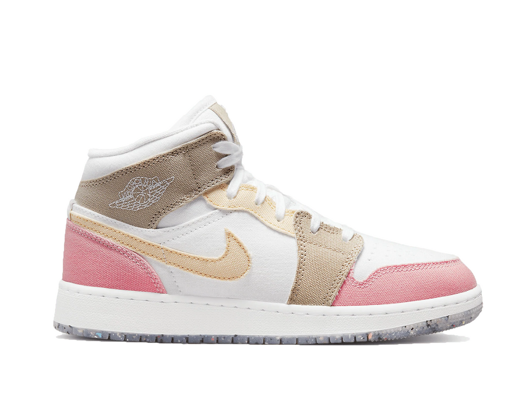 Nike Air Jordan 1 Mid Pink Tan Pastel Grind