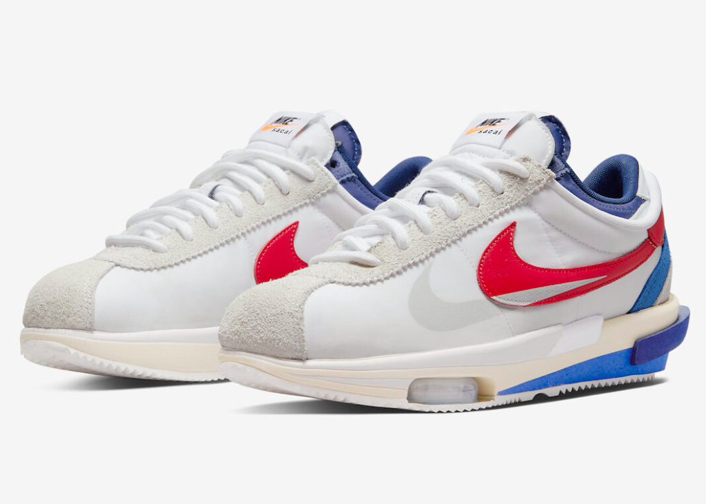 Nike Zoom Cortez Sp Sacai White University Red Blue Nike Zoom Cortez Sp Sacai White University Red Blue