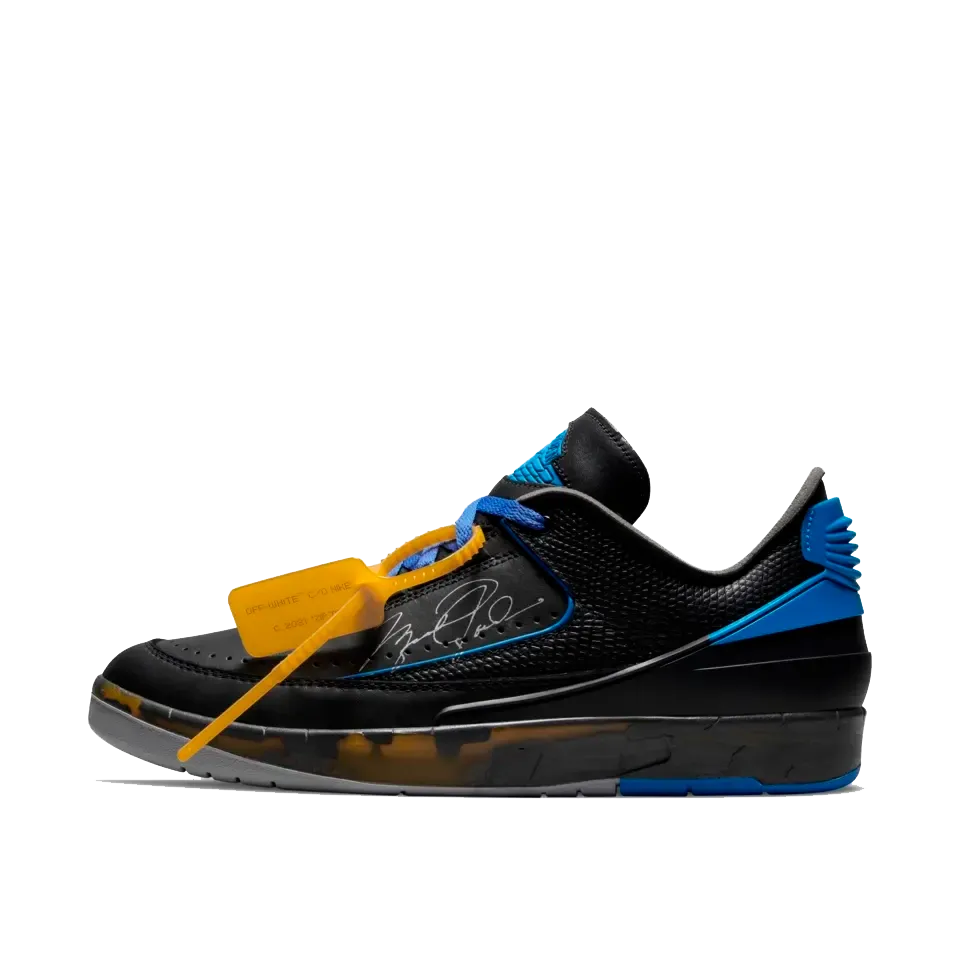 Off-White X Air Jordan 2 Low Black/Varsity Royal