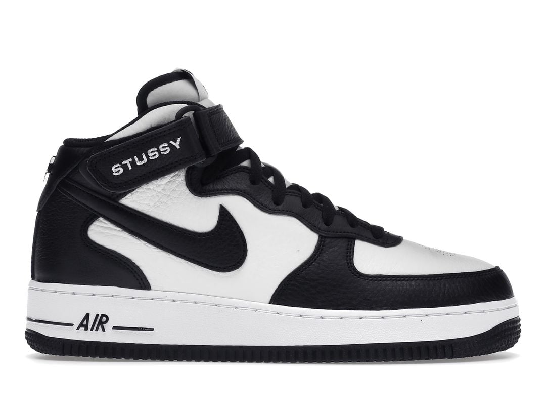 Stussy X Nike Air Force 1 Mid Light Bone Black
