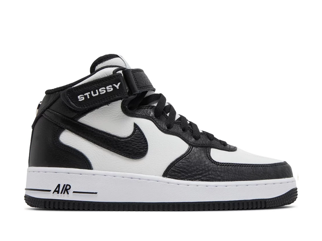 Stussy X Nike Air Force 1 Mid Light Bone Black