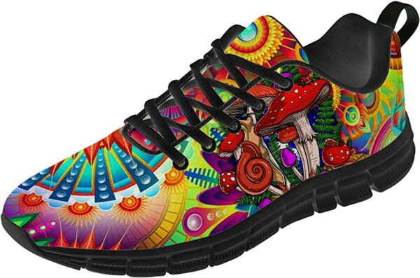 XIVO Women’s Men’s Trail Running Shoes Psychedelic Mushroom Print Sneakers Sport Gym Tennis Shoes Gifts for Friends